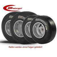 Bridgestone kart tires Slick YJL 2x 4.00/ 2x 5.00 (set = 4 tires) Bambini/Mini
